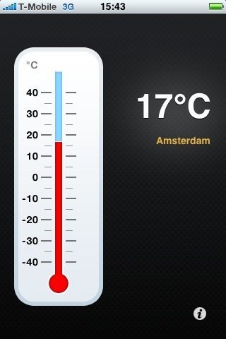 stel voor toewijding lekken Nederlandse applicatie Thermometer toont de temperatuur ter plekke