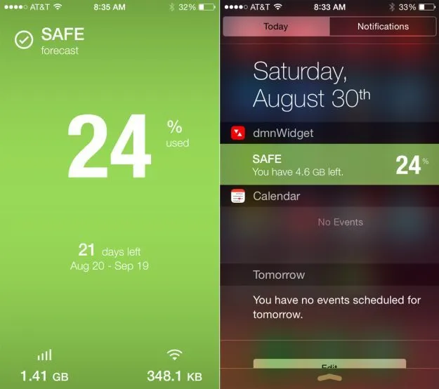 DataMan krijgt in iOS 8 handige widget voor Berichtencentrum