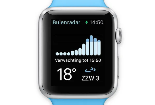 Buienradar krijgt ondersteuning voor Apple Watch