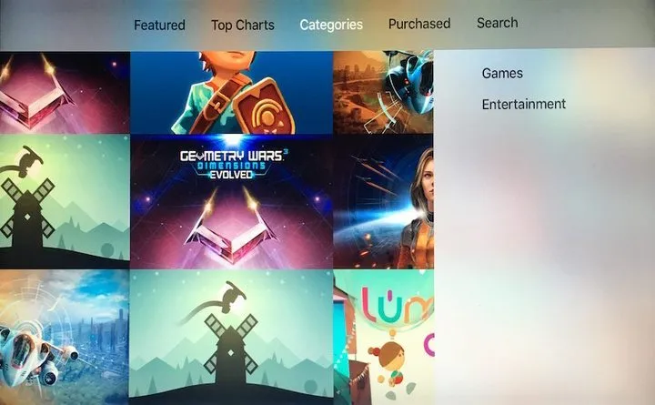 Apple voegt categorieën toe aan App Store op Apple TV