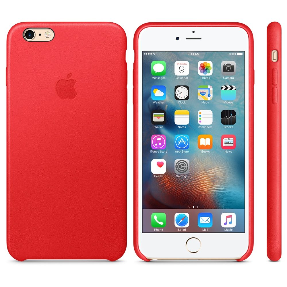 Leren Apple-hoesje iPhone 6s nu ook (PRODUCT)RED