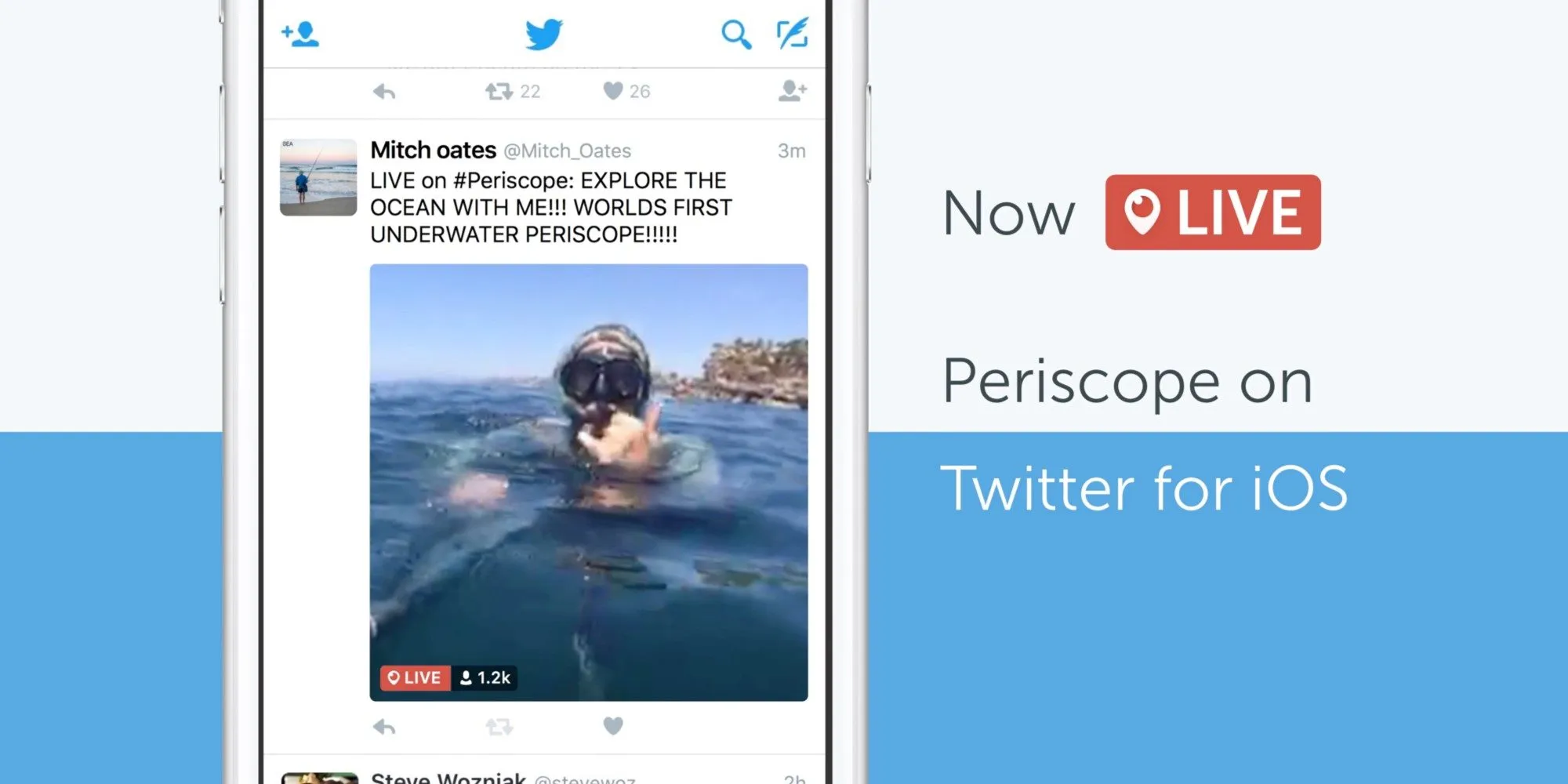 Twitter begint met uitrol van Periscope-knop in Twitter-app op iOS