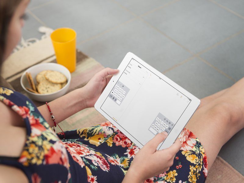 code huisvrouw Regeneratie Gebruik een zwevend of gesplitst toetsenbord op de iPad