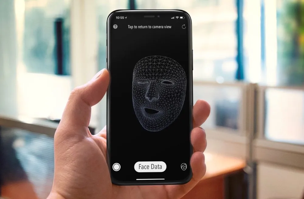 Deze app laat zien hoe de TrueDepth-camera je gezicht ziet