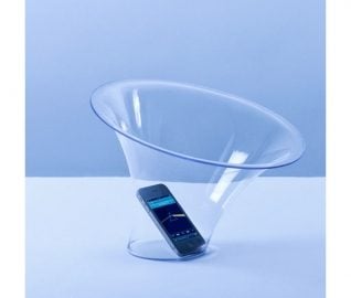 iPhone luider met glazen speaker