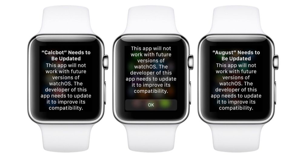 Apple Watch-melding bij oudere apps.