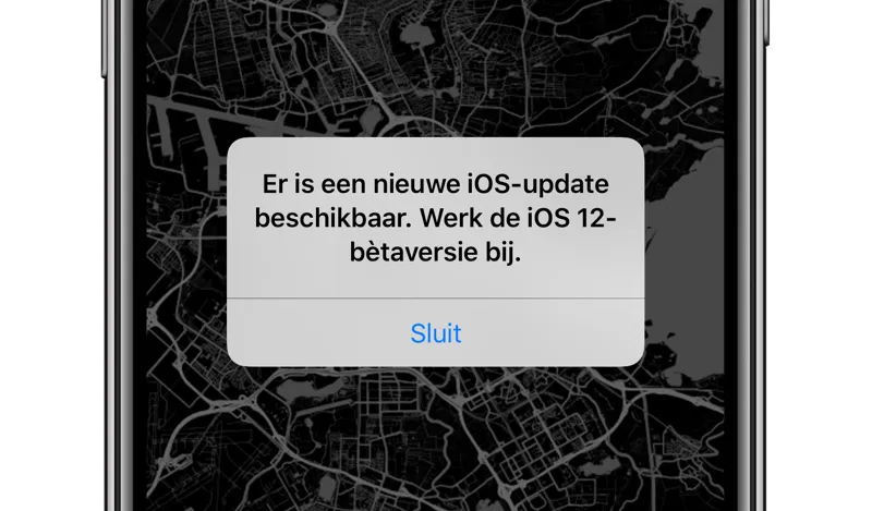 Updatemelding iOS 12 beta blijft maar terugkomen door bug