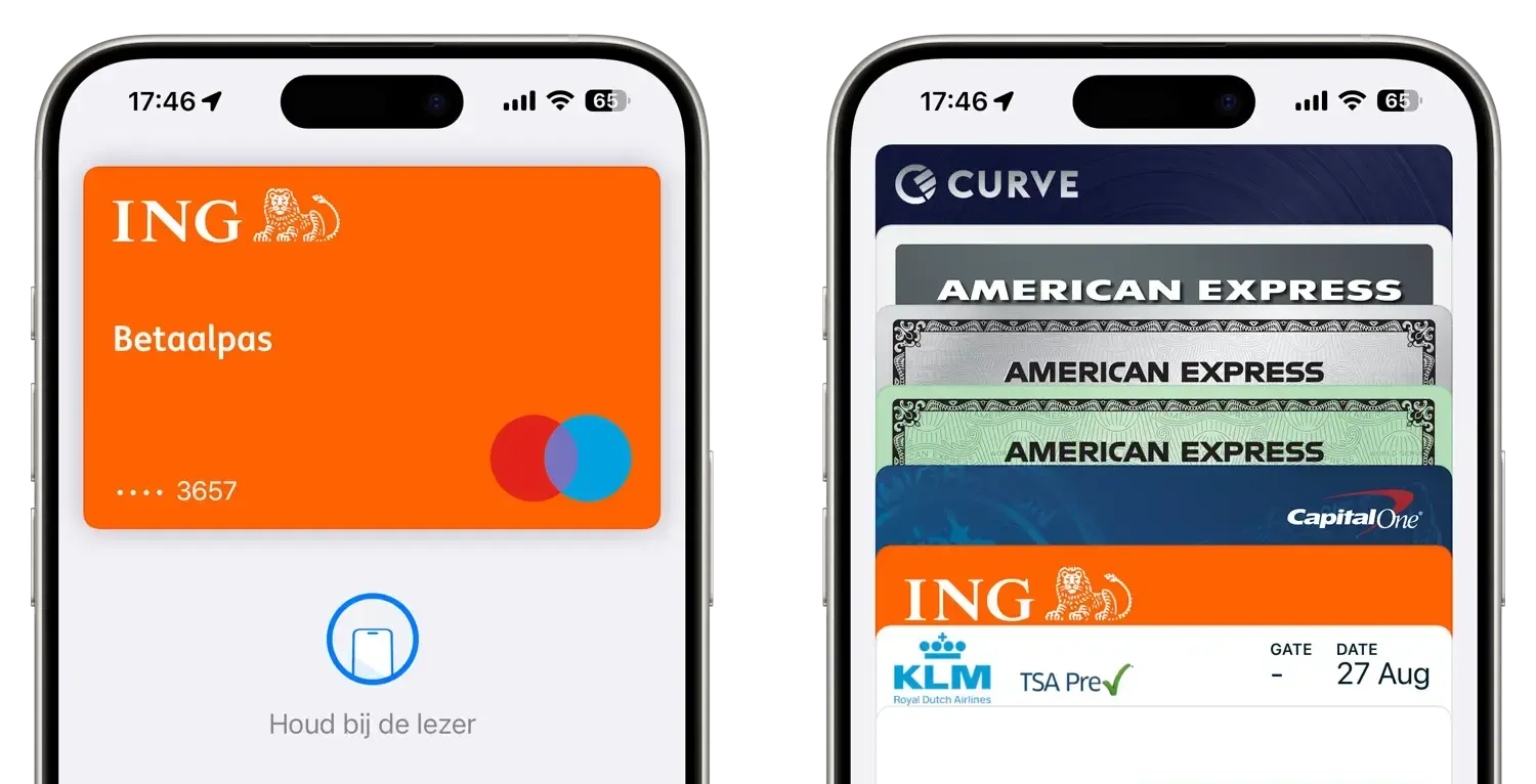 Exchange bank card Apple Pay