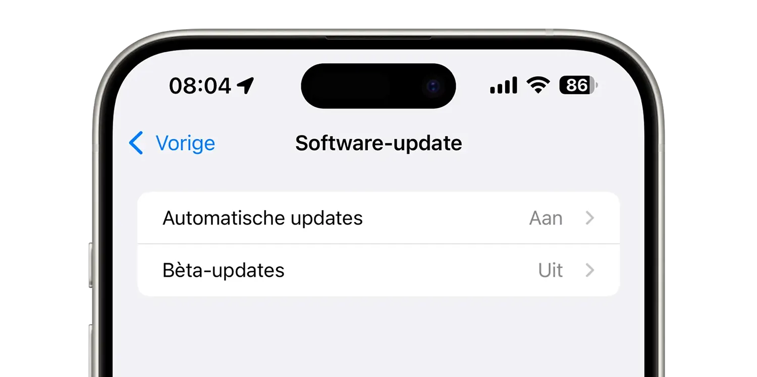 iOS updates op je iPhone