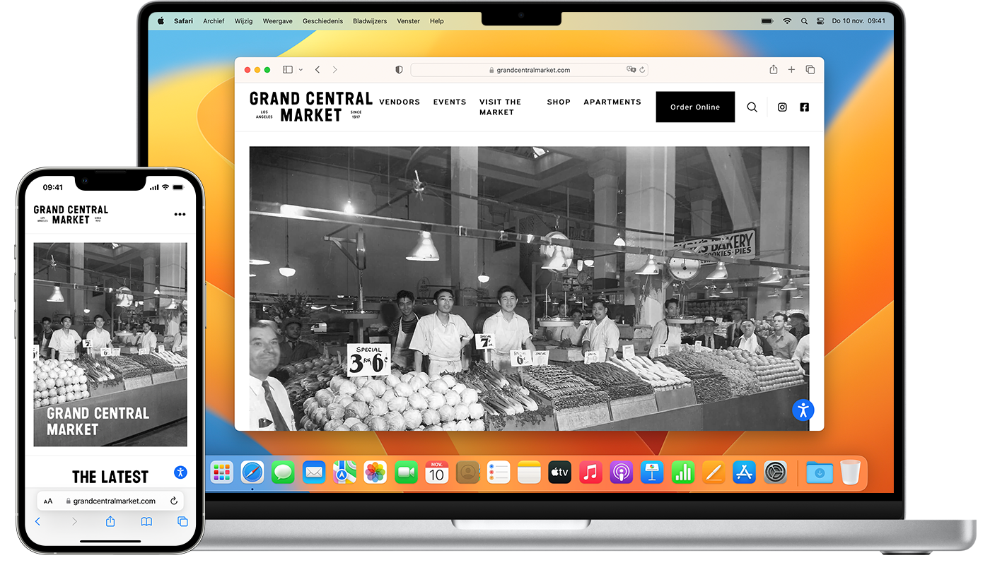 Handoff tussen iPhone en Mac: website overzetten in Safari