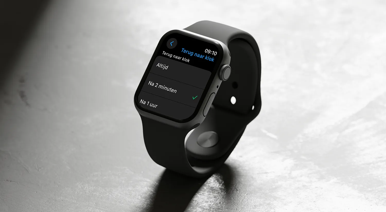 Apple Watch: altijd terug naar klok