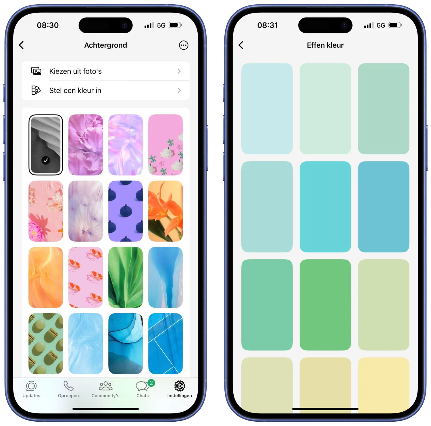 Keuzes achtergrond WhatsApp