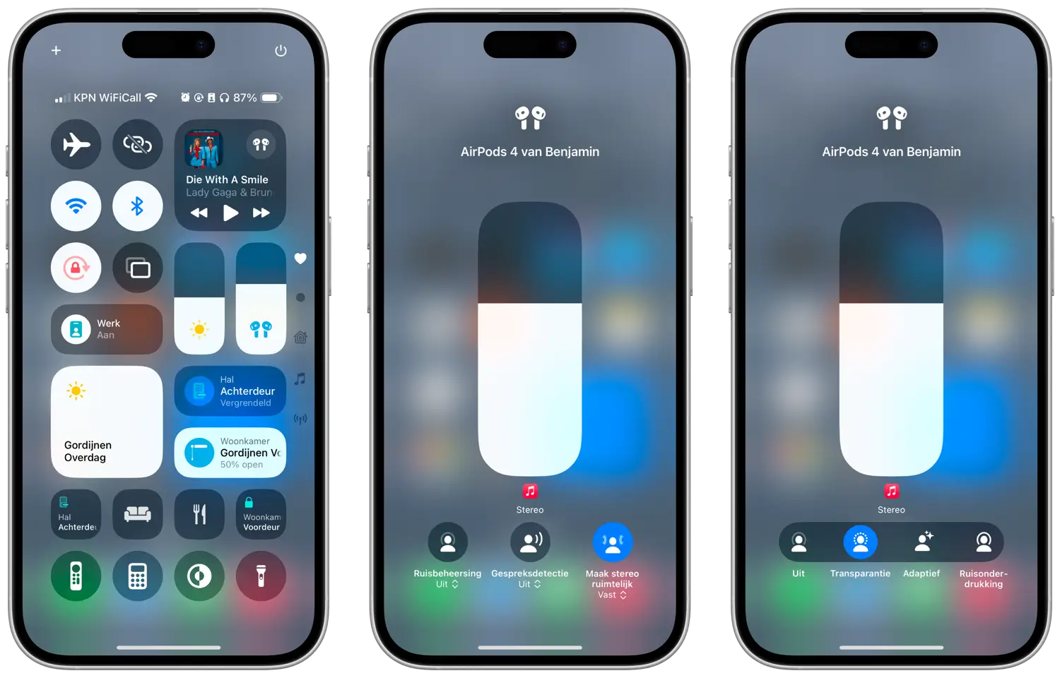 AirPods transparantiemodus inschakelen via de iPhone