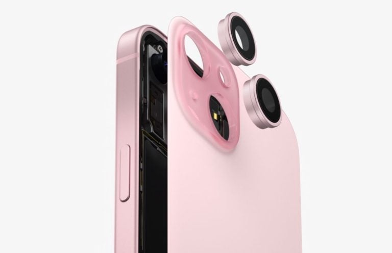 iPhone 15 camera roze