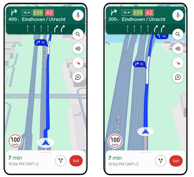 Google Maps Kaart Update 2023 Navigatie Rijstroken 768x700 