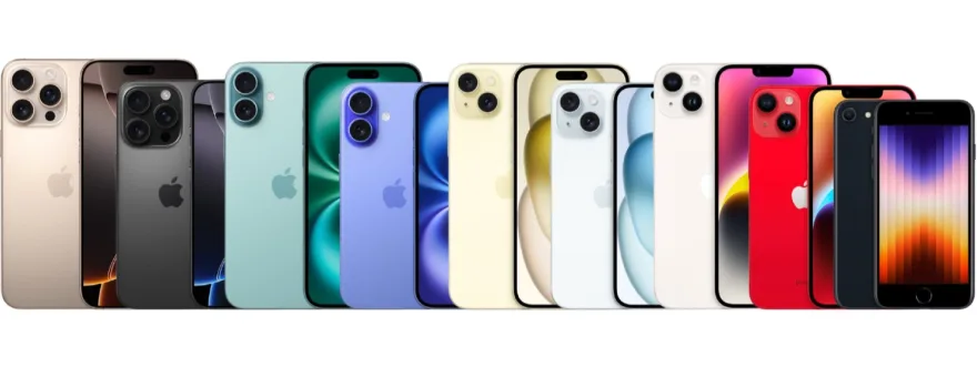 Kleuren en modellen van iPhone 2024 line-up