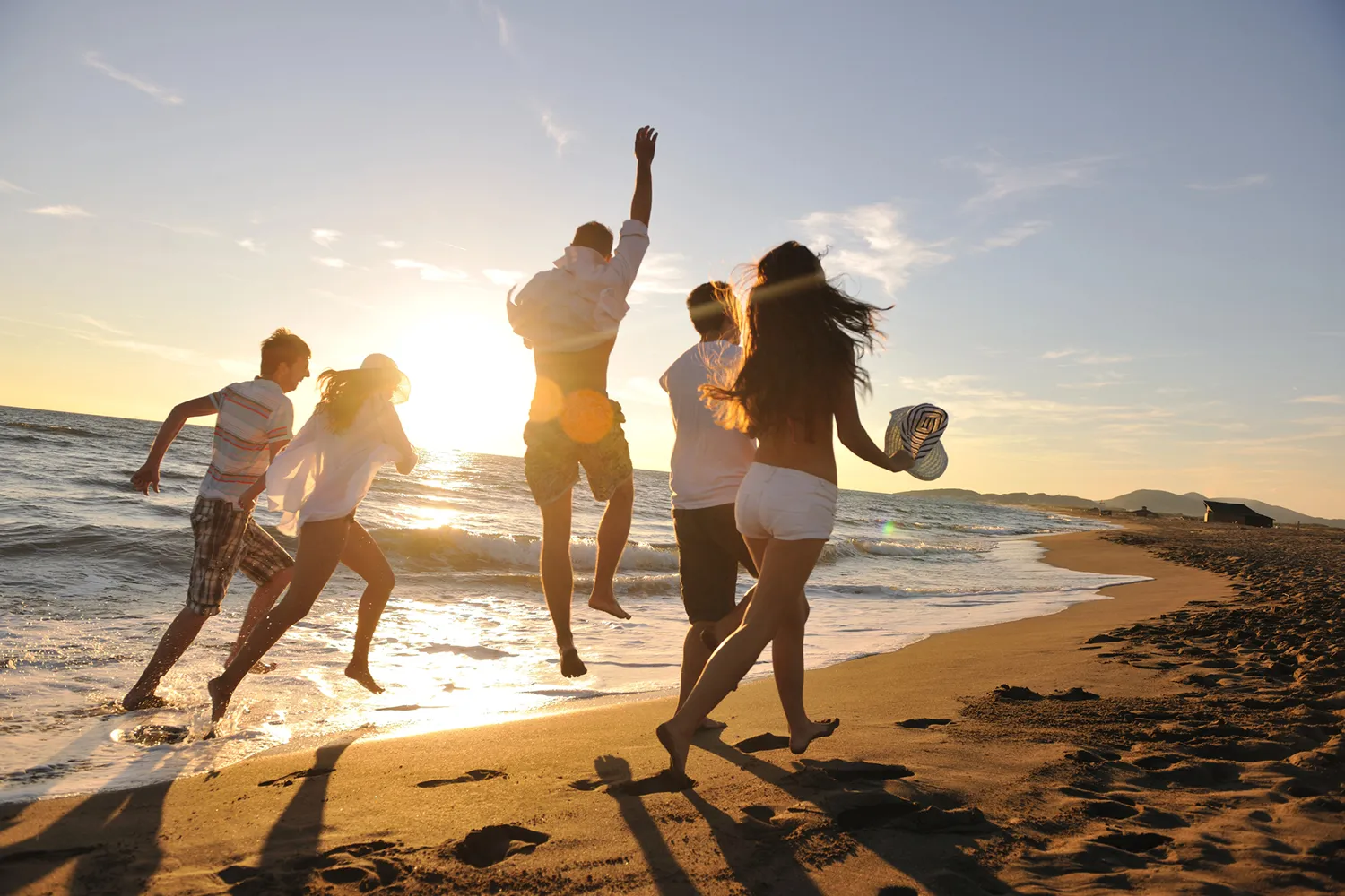 Vakantie: mensen op het strand