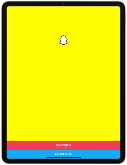 Snapchat op iPad alleen rechtop te gebruiken