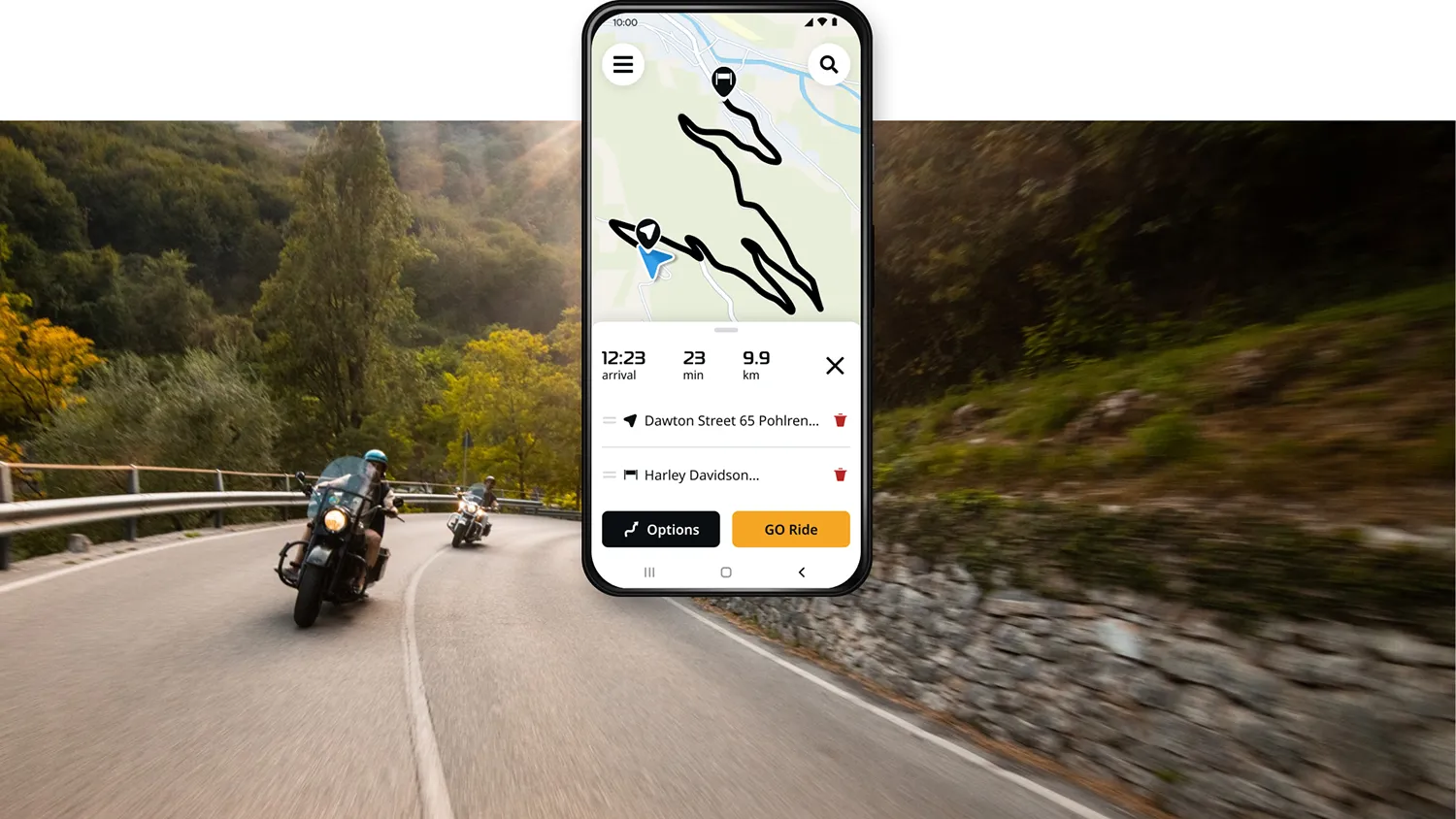 TomTom GO Ride app