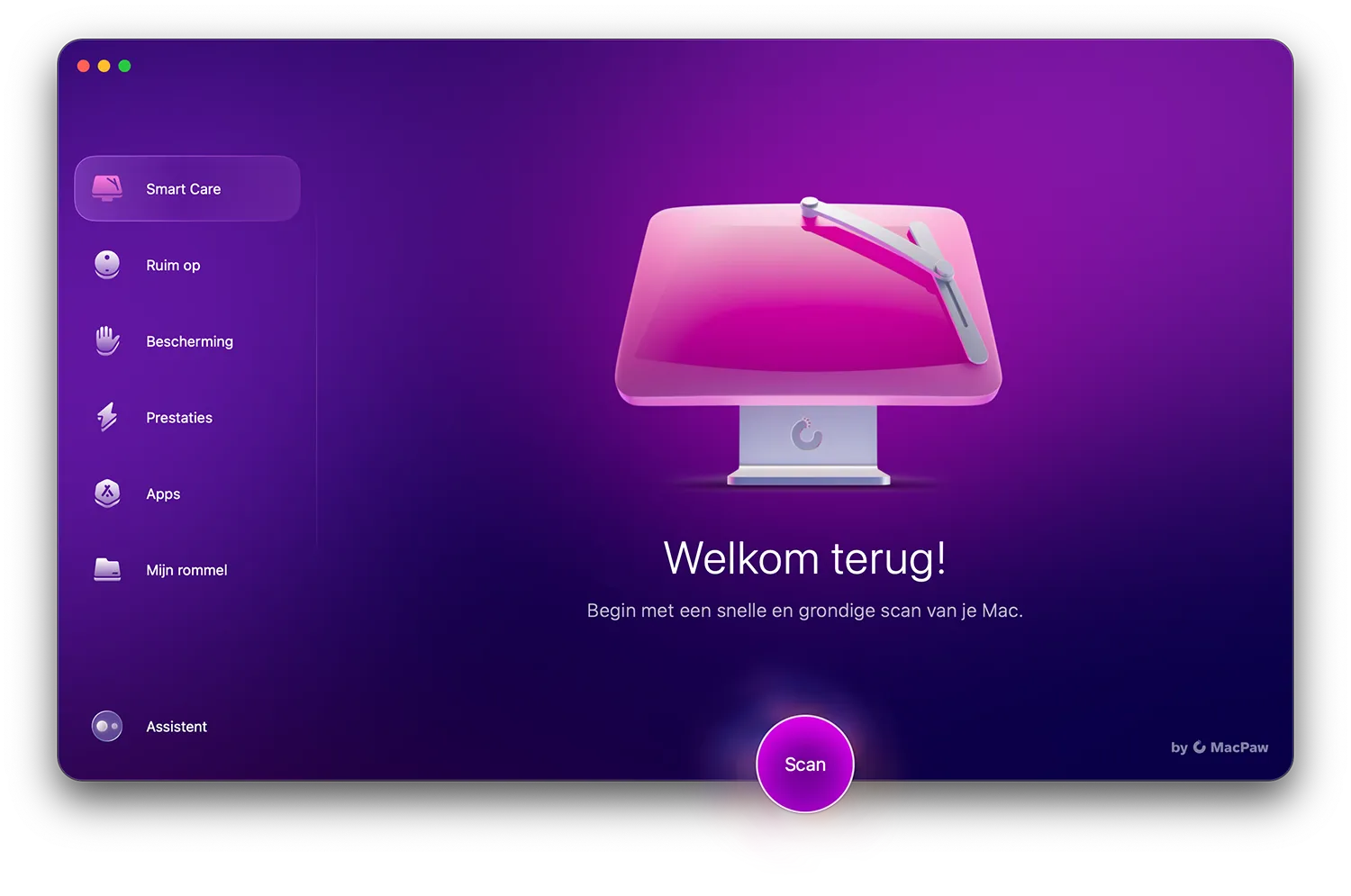 CleanMyMac welkom