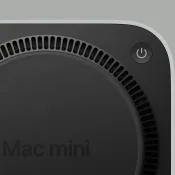 Mac mini onderkant met powerknop