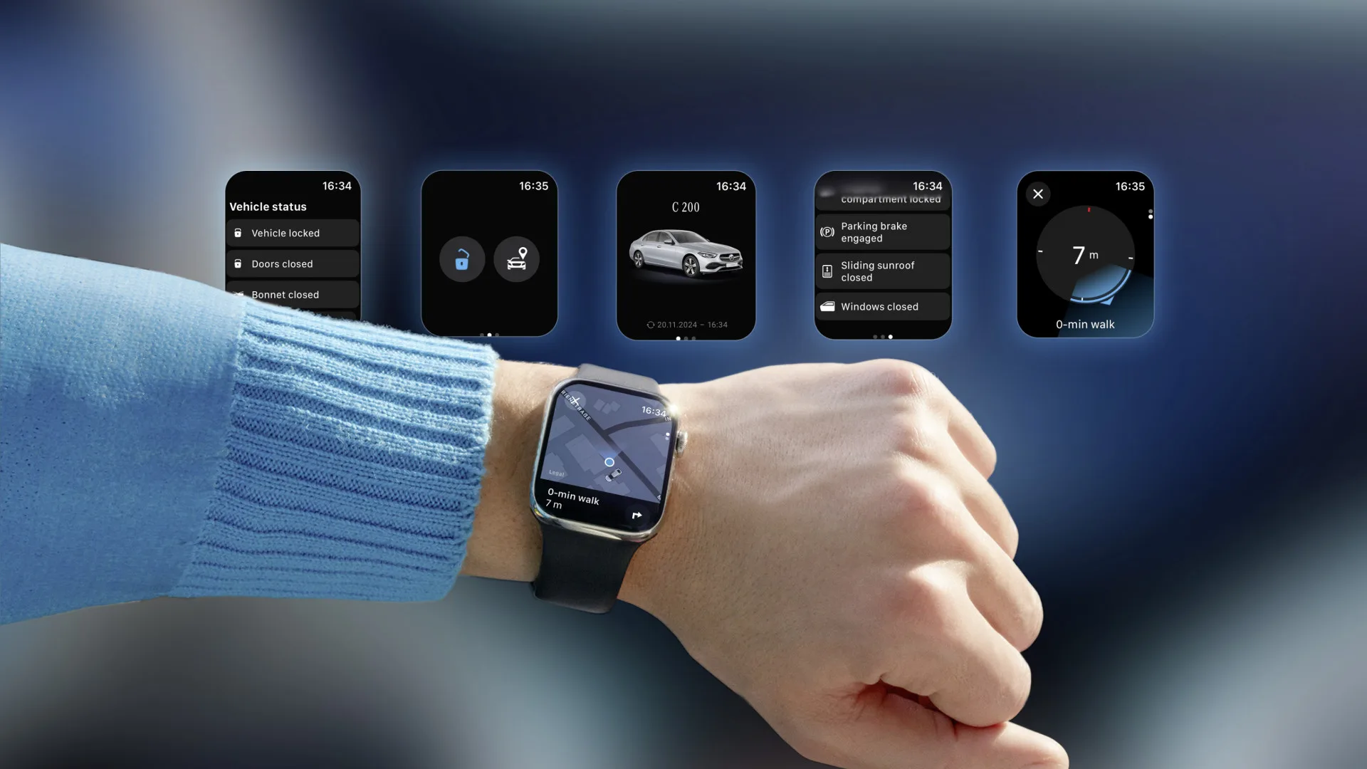 Mercedes-Benz app op Apple Watch