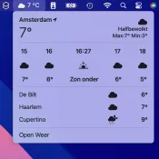 Weer in menubalk op de Mac