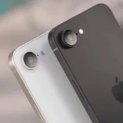 Mogelijk design van iPhone SE 4 met camera