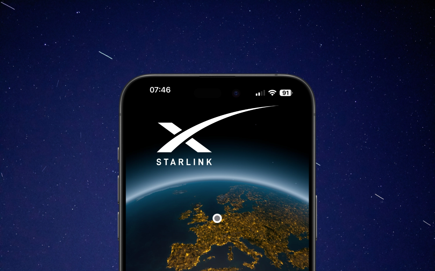 iPhone starlink