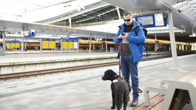 De NS Perronwijzer-app helpt mensen met een beperking de trein in