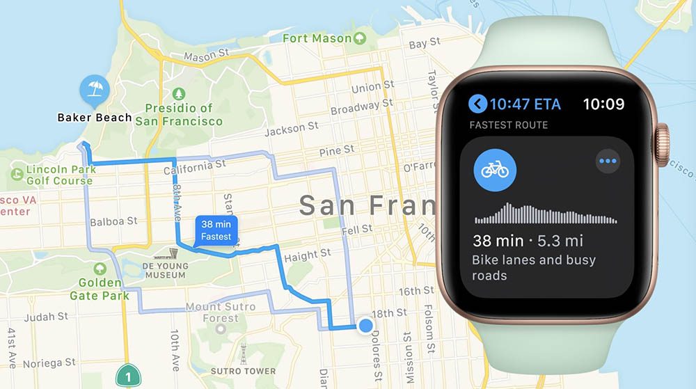 Apple Watch fietsnavigatie: met apps kom je er wel in