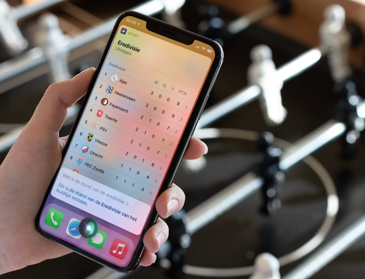 Voetbal en Siri: uitslagen, standen en meer opvragen