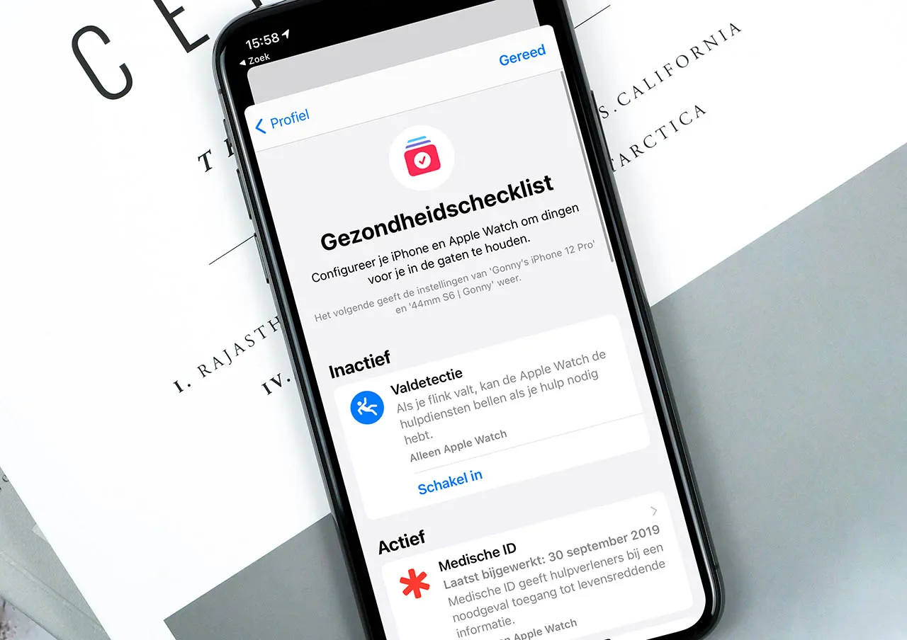 Zo gebruik je de Gezondheidschecklist op de iPhone