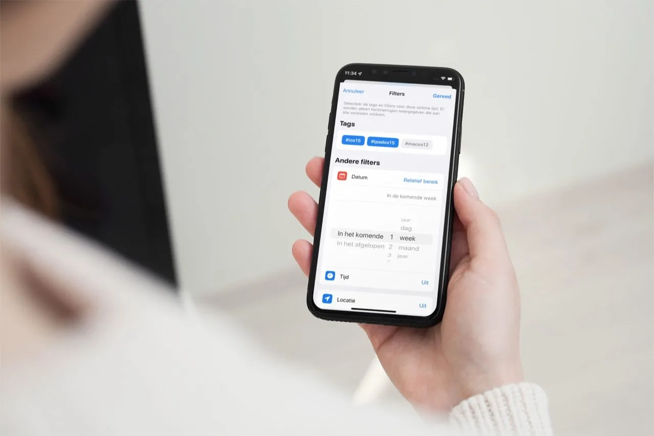 Zo werken de slimme lijsten in de Herinneringen-app