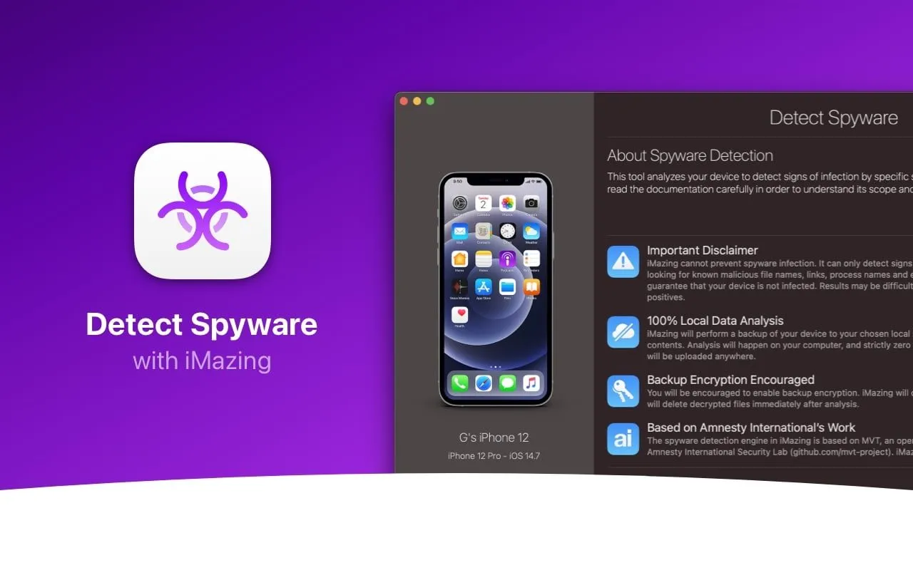 iMazing herkent Pegasus-spyware op je iPhone