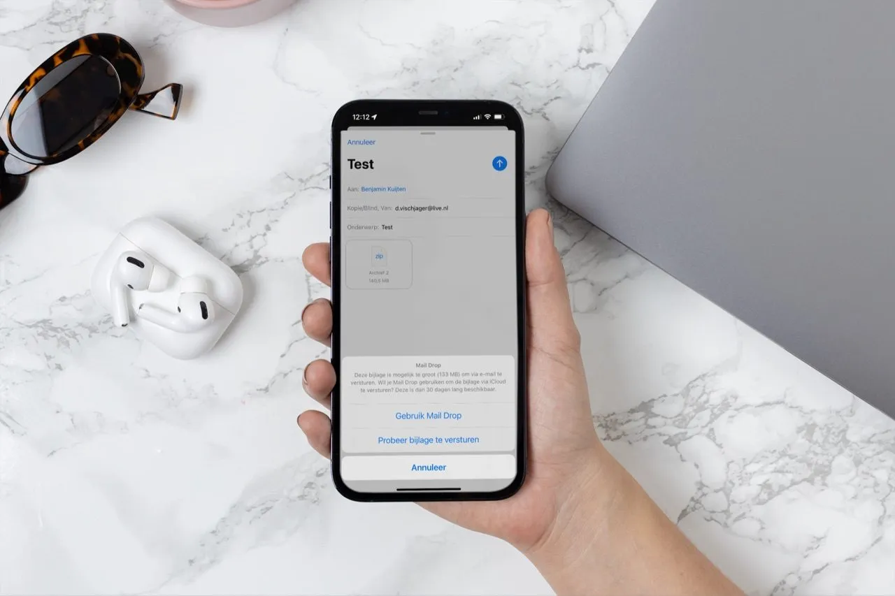 Grote bestanden versturen via e-mail: zo doe je dat met Mail Drop