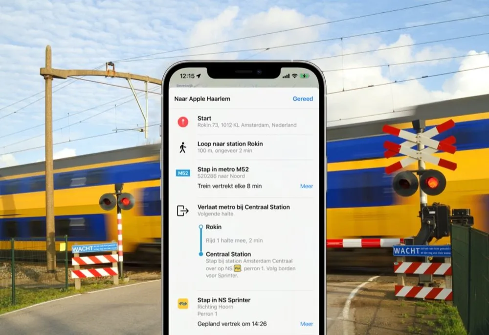 Ov-routes in Apple Kaarten: route plannen, lijnen volgen en meer