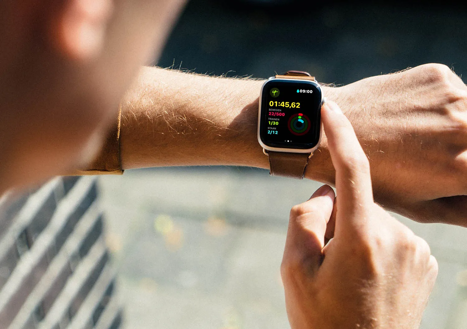 Workout-app op de Apple Watch gebruiken tijdens het sporten