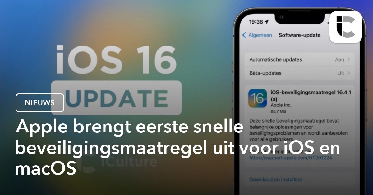 Apple with security update iOS 16.4.1 (a) and macOS 13.3.1 (a)