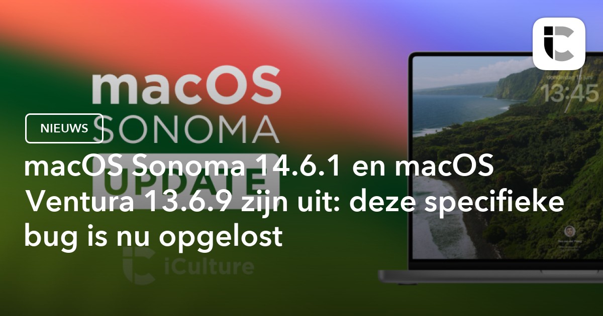 macOS Sonoma 14.6.1 is available with iCloud feature fix